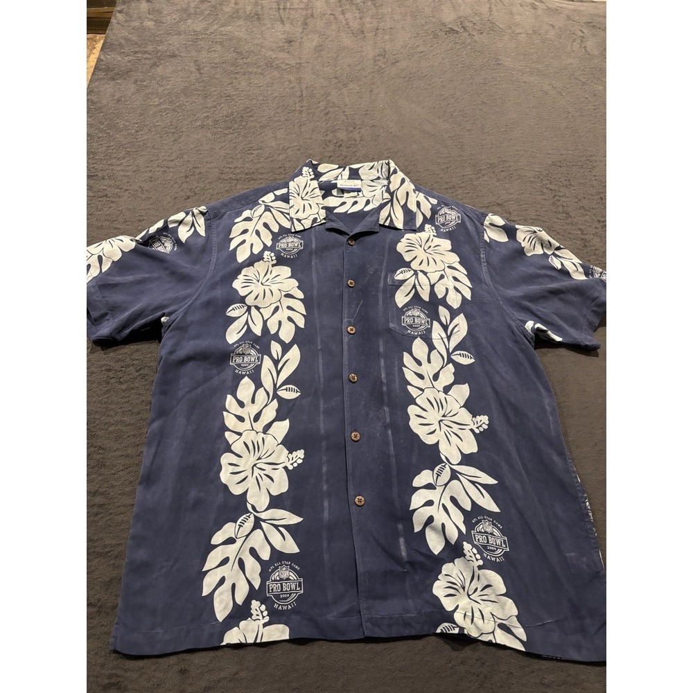 Reebok NFL 2009 Pro Bowl Hawaii Silk Hawaiian Shirt Size XL